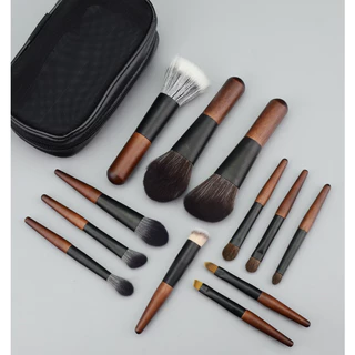 Set W12 เซตแปรงแต่งหน้าพกพา mini brush set พร้อม กระเป๋าใส่แปรง