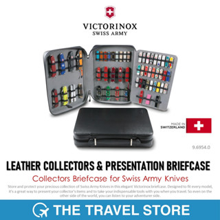 VICTORINOX LEATHER COLLECTORS &amp; PRESENTATION BRIEFCASE Collectors Briefcase for Swiss Army Knives กระเป๋าเก็บมีดพับ