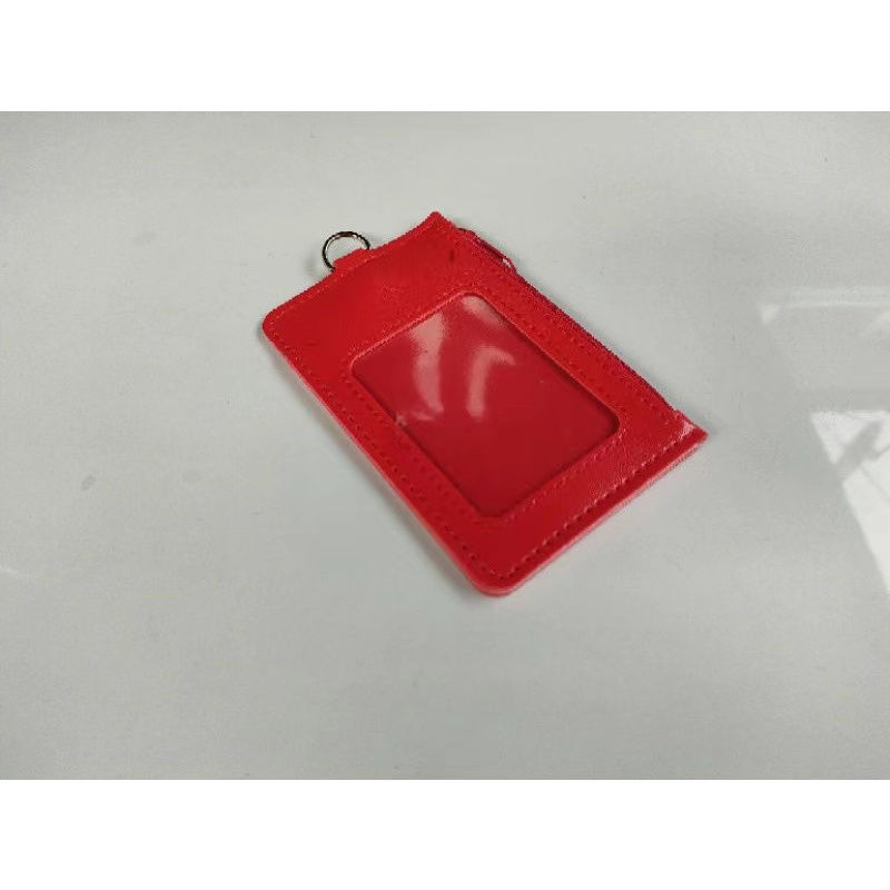 ที่ใส่บัตรประชาชนเชือกเส้นเล็กมีซิปกันน้ำหนาบัตรทำงานพนักงานปลอกหนังป้ายที่กำหนดเองวิทยาเขตนักเรียนโรงเรียนบัตรโปร่งใสสอ