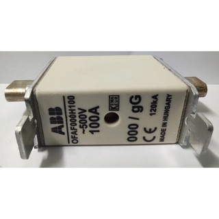 ABB ฟิวส์ใบมีด HRC Fuse Link 100A(ขนาด000)   ราคาต่อตัว รุ่น OFAF000H100 100A(ขนาด000) ขนาดไซส์ 000