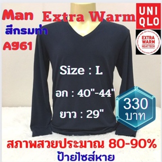 A961 เสื้อฮีทเทคเอ็กซ์ตร้าวอร์มชาย uniqlo heattech extra warm man มือ2