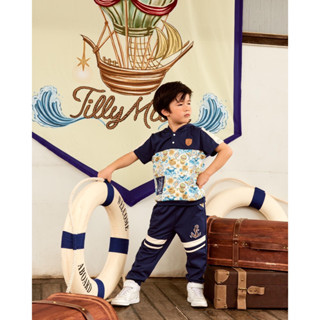 Tilly Milly ชุดฮู้ดเสื้อแขนสั้น กางเกงขายาว เด็กผู้ชาย Look3 Ahoy kiddos