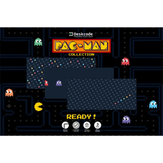 [ DESKCODE ] PAC-MAN COLLECTION แผ่นรองเมาส์ แผ่นรองคีย์บอร์ด ขนาด 90 x 40 หนา 3 mm.