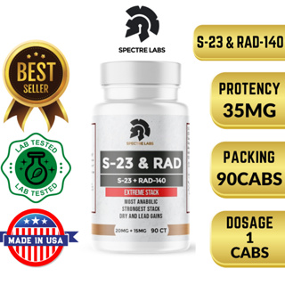 SPECTRE LABS Lean Muscle Stack S-23 &amp; RAD-140 - 90 Capsules SARMs