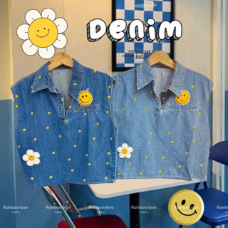 Smile Denim เสื้อแขนกุดคอปก 🍰