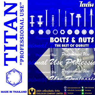 TITAN “PROFESSIONNAL USE” MADE IN THAILAND ปุ๊กตะกั่ว+ตะขอ 3/8" (2ตัวใน1ห่อ)