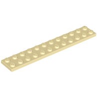 Lego part (ชิ้นส่วนเลโก้) No.2445 Plate 2 x 12