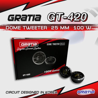 ทวิตเตอร์เสียงแหลมรถยนต์ GRATIA II GT- 420 (แพ็ก 1 คู่) เสียงแหลมใส super silk dome (แถม C แหลม อย่างดี)