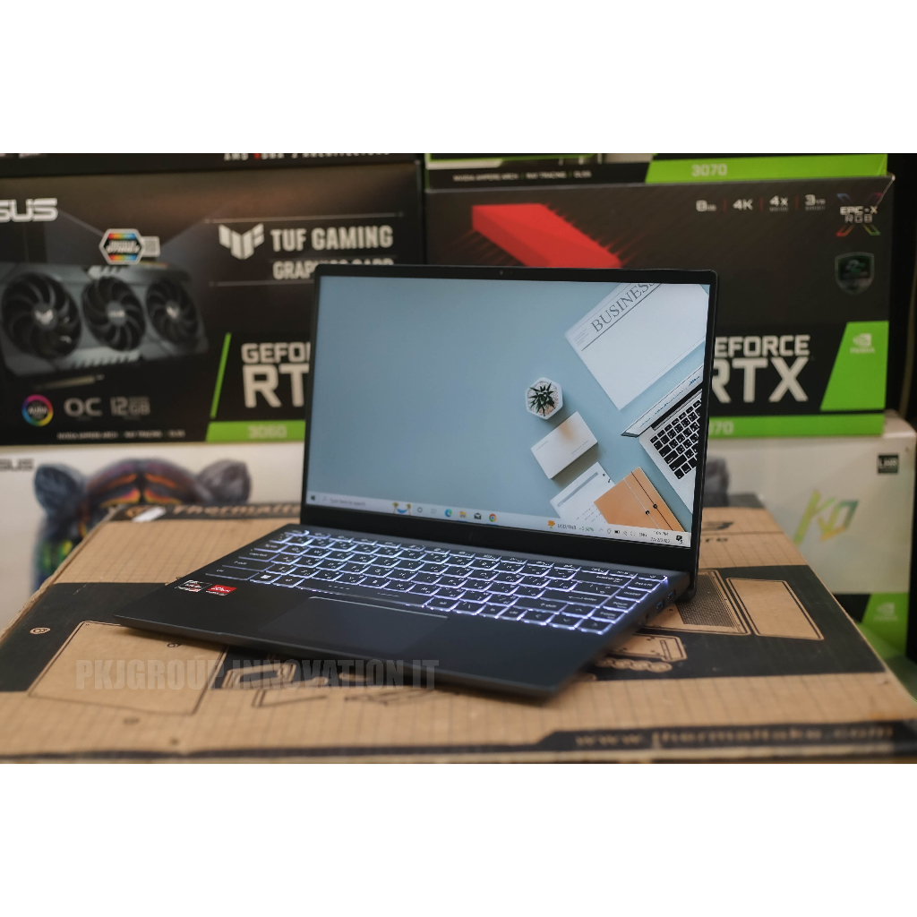 โน๊ตบุ๊คทำงานมือสอง MSI Modern 14 B5M-235TH R5 5500U RAM 8 GB SSD 512GB RX Vega 7 14" 1.3Kg. ***Adap