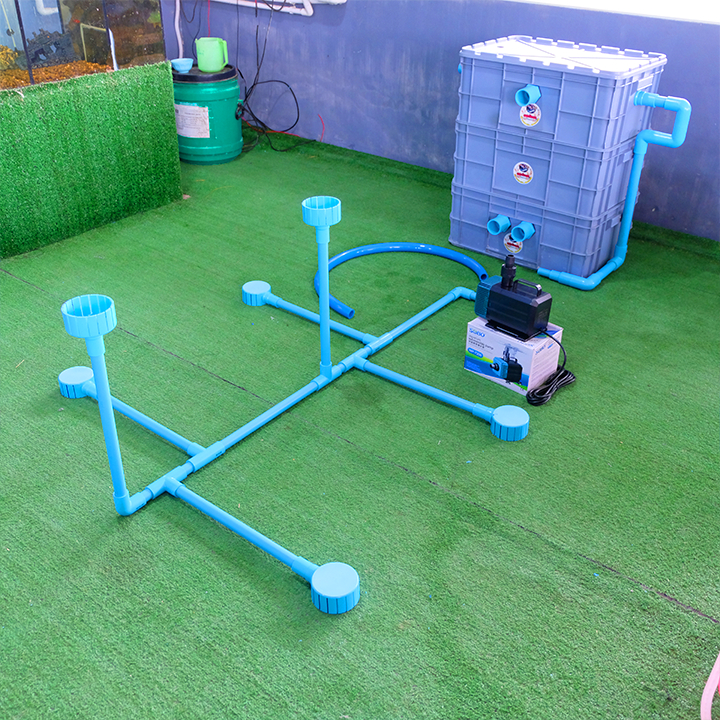 ชุดกรองคอนโด162ลิตรสำหรับบ่อปลา1-4ตันสีเทาแบรนด์นายตัวเองระบบเข้าบนออกล่าง3ขั้นตอน - รูปที่ 5