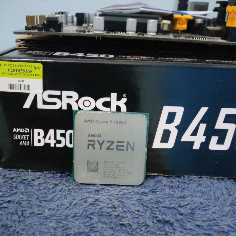 ซีพียู AMD CPU Ryzen 7 5800X 3.8GHz 8C/16T (AM4 GEN 5)มือสองประกันหมด ใช้งานปกติ