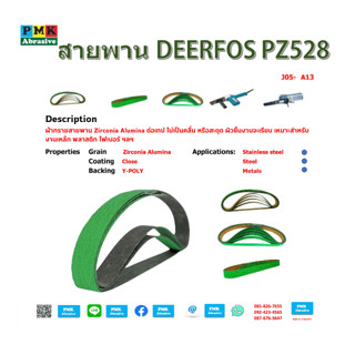 ผ้าทรายสายพาน PZ528 10X330 mm(Abrasive Belt ) เบอร์ 36-120