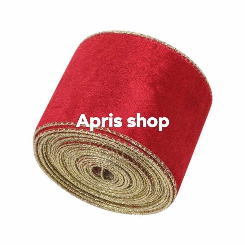 ริบบิ้นกำมะหยี่ ขอบลวด 60-63มิล/6.0-6.3cm.