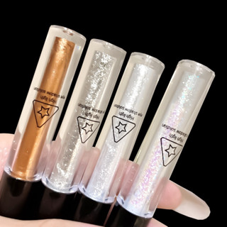 HZ-133 Starlight High Pigment 4สีอายแชโดว์น้ำหนักเบาแต่งหน้าตาแห้งเร็ว อายแชโดว์แบบเหลว อายแชโดว์กลิตเตอร์