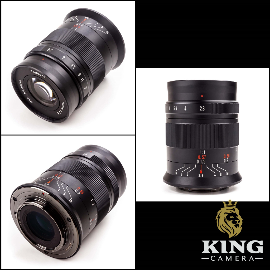 7Artisans 60mm f2.8 รุ่น 2 mk2 II Macro 1:1 Lens เลนส์มือหมุน 60 mm f 2.8 มาโคร Fuji / Sony / Nikon 