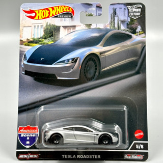 Hotwheels Premium | Tesla Roadster สเกล 1:64