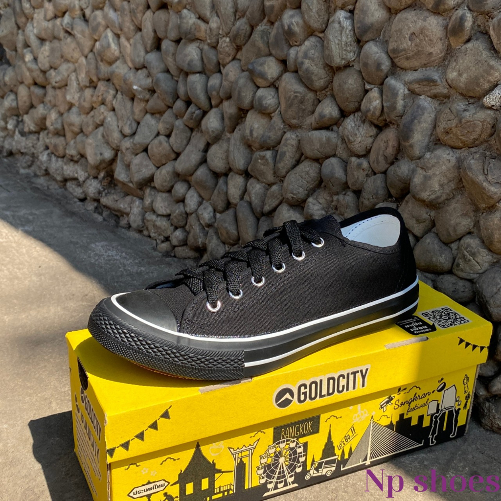 [ลูกค้าใหม่ราคา 1 บาท]🍎รองเท้าผ้าใบ ยี้ห้อ Gold City 🍎รุ่น 1207ทรงconverse  สินค้าราคาโรงงาน #รองเท้าผ้าใบชาย Size37-45