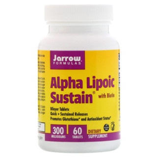 อัลฟาไลโปอิก, Jarrow Formulas, Alpha Lipoic 300mg Sustain with Biotin, 60 Tablets