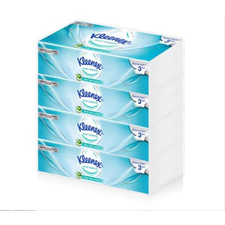 หนา3ชั้น กระดาษเช็ดหน้า KLEENEX SIKY SMOOTH 70 แผ่น แพ็ค4
