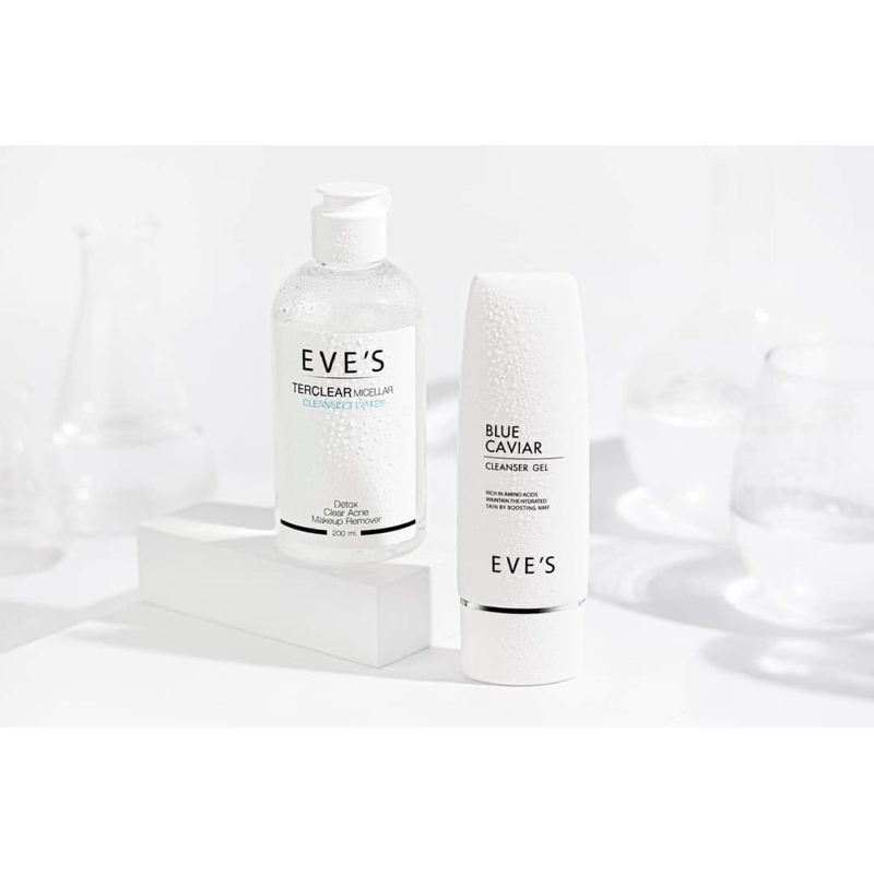 เซตทำความสะอาดผิวหน้าคลีนซิ่งอีฟส์+เจลล้างหน้าบลูคาร์เวียร์