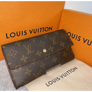 louis vuitton กระเป๋าสตางค์ใบยาว ของแท้!