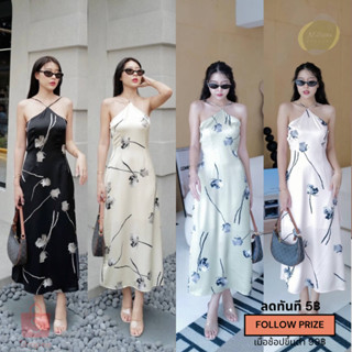 𝙣.𝙨𝙞𝙨𝙩𝙖𝙘𝙡𝙤𝙨𝙚𝙩𝙨 - [Flowydress] เดรสพิมพ์ลาย ถ่วงหลัง ป้าย :: INTUON