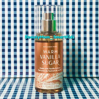 " Warm Vanilla Sugar "l " Bath &amp; Body Works Body Mist Travel size 75 ml.  สเปรย์น้ำหอมพกพาเพิ่มความหอมติดกายตลอดวัน