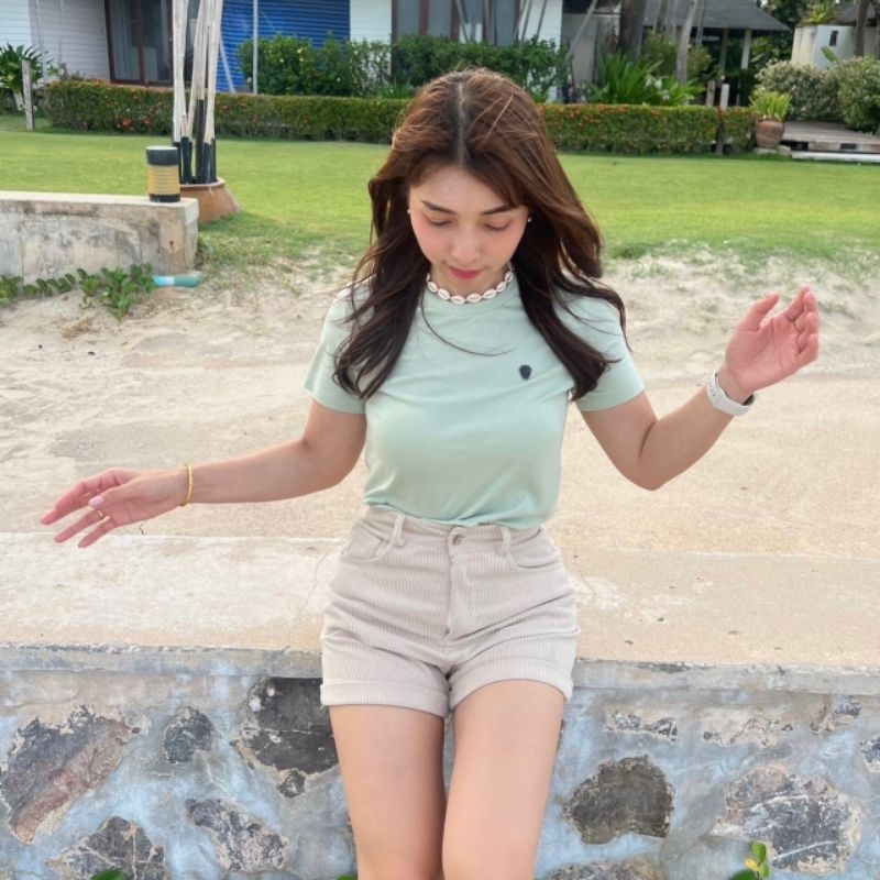 CPS เสื้อยืดสตรีคอกลมแขนสั้น  CPS รุ่นผ้าบาง ของแท้ 1000 (คอวีแยกขายอีกโพสต์นะคะ)