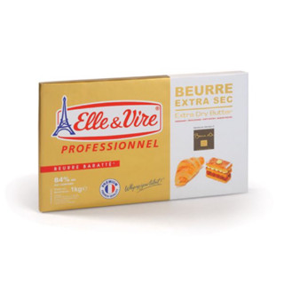 Elle &amp; Vire Extra Dry Butter 84% Unsalted 1 กก. ❄️🚗❄️ส่งรถเย็น