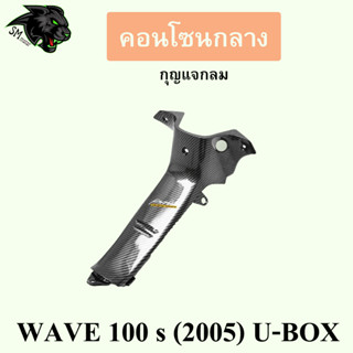 คอนโซนกลาง (กุญแจกลม) WAVE 100 s (2005) U-BOX เคฟล่าลายสาน 5D พร้อมเคลือบเงา ฟรี!!! สติ๊กเกอร์ AKANA 1 ชิ้น