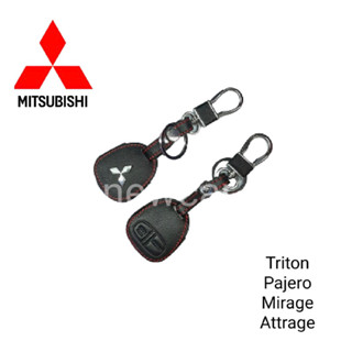 ซองหนังหุ้มกุญแจมิสซูบิชิ triton pajero พร้อมพวงกุญแจ