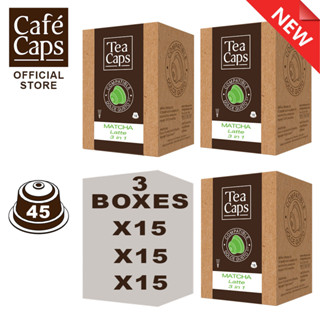 TeaCaps DG MAT 45 - Matcha Latte Nescafe Dolce Gusto Capsule Compatible (3 Box X15 capsules แคปซูล) เครื่องดื่ม 3 in 1