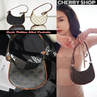 ถูกที่สุด ของแท้ 100%/ซีลีน Celine Mini AVA Logo Print Bag in Calfskin กระเป๋าถือ ผู้หญิง