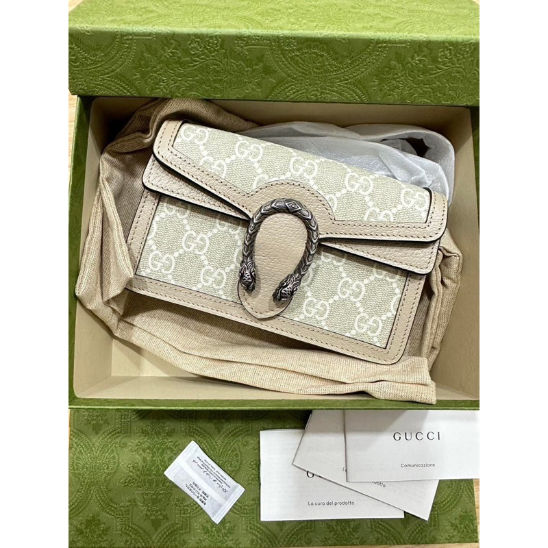 New 🤍GUCCI Dionysus GG super mini bag   ‼️พร้อมส่ง‼️  กล่อง การ์ด ถุงผ้า ถุงกระดาษ