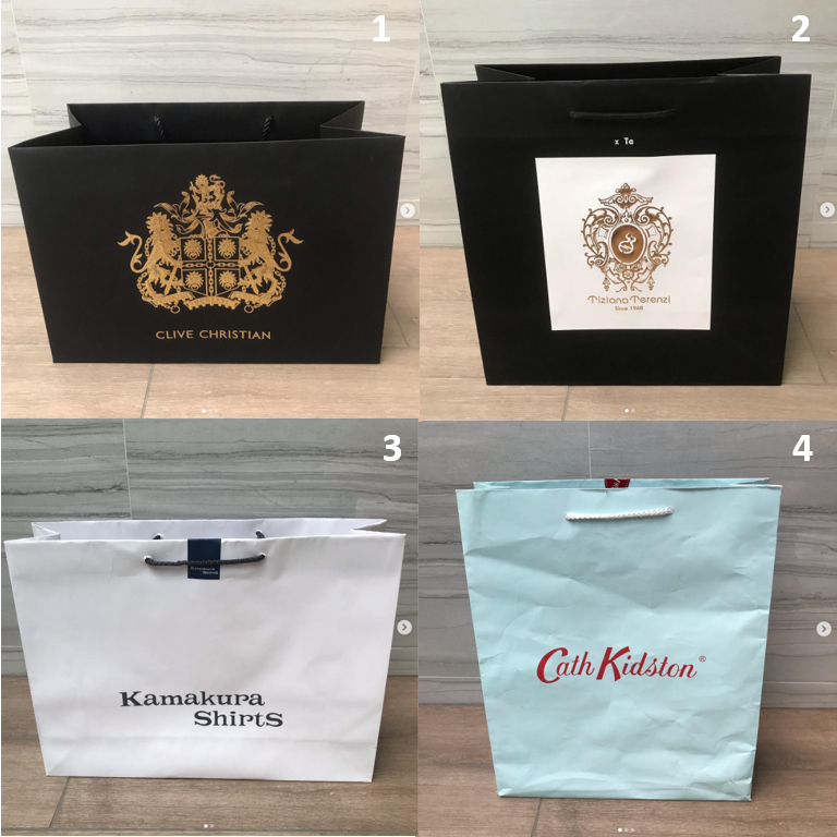 ถุงกระดาษ ถุง แบรนด์ CLIVE CHRISTIAN , Tiziana Terenzi  ,  Kamakura Shirts , Cath Kidston ของแท้ สวย