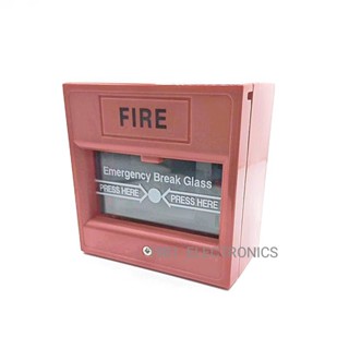 EMERGENCY BREAK GLASS  ปุ่ม FIRE ALARM สวิตช์ไฟฉุกเฉิน ปุ่มกดสัญญานเตือนไฟไหม้