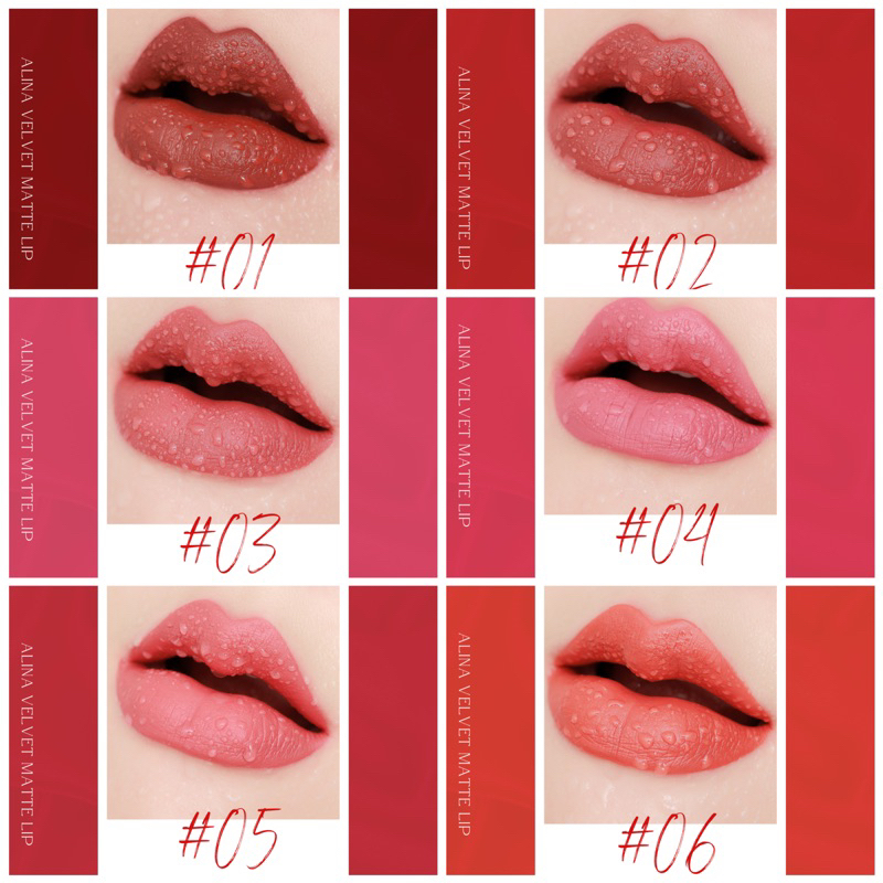 ALINA Mini Velvet Matte Lip 1.5g. ลิปสติก 3-In-1 ที่สามารถทาได้ทั้งตา แก้ม ปาก ราคา ถูกที่สุด ดีลบีเคเค แกลเลอรีภาพที่ 4