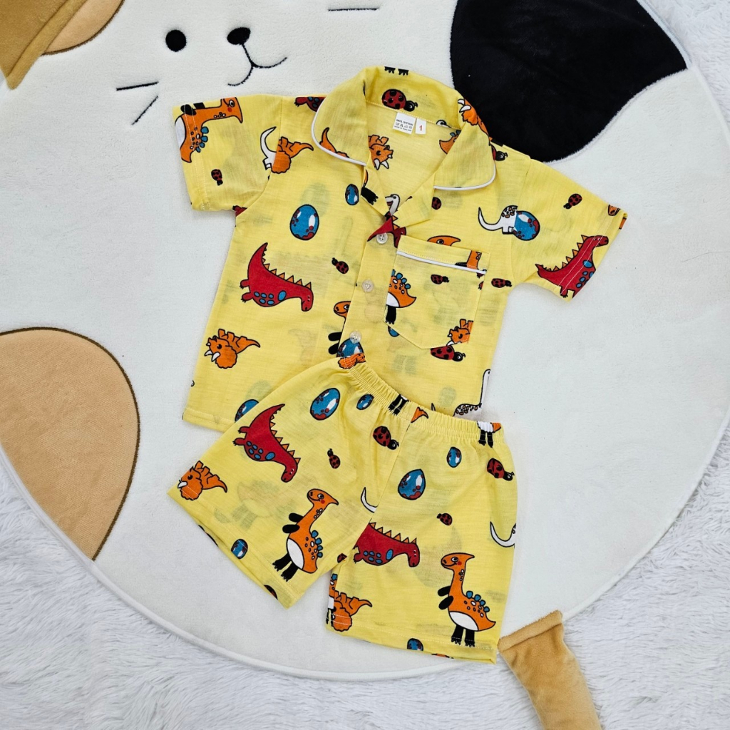 ชุดนอนเด็กผ้าคอตตอน เนื้อผ้านิ่ม ใส่สบาย ไม่ร้อน สินค้ามีสต๊อกพร้อมส่ง - รูปที่ 4