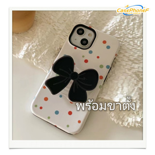 ✨ส่งของขวัญ✨เคส for iPhone 11 14 Pro Max Case for iPhone 12 13 ป้องกันการตก การป้องกัน พร้อมขาตั้ง โบว์หูกระต่าย แฟชั่น