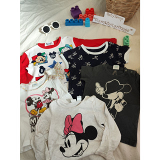 เสื้อยืดมิกกี้&amp;มินนี่ หมีพูห์ แบรนด์ Disney ส่งต่อเสื้อลูกสาว