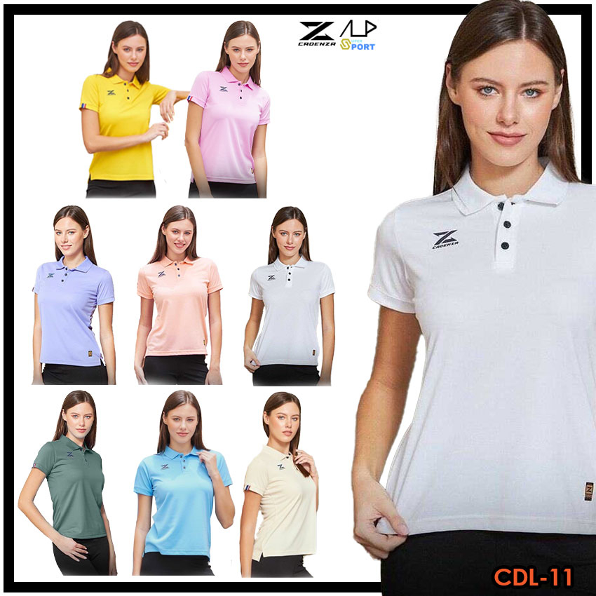 ลดโหดสูงสุด 1,000 บาท เสื้อโปโลคอปกผู้หญิง CADENZA (คาเดนซ่า) รุ่น CDL-11 S 1 แท้100%