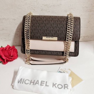 💕💥โปรNEW MICHAEL Michael Kors Jade Logo Shoulder Leather Bag