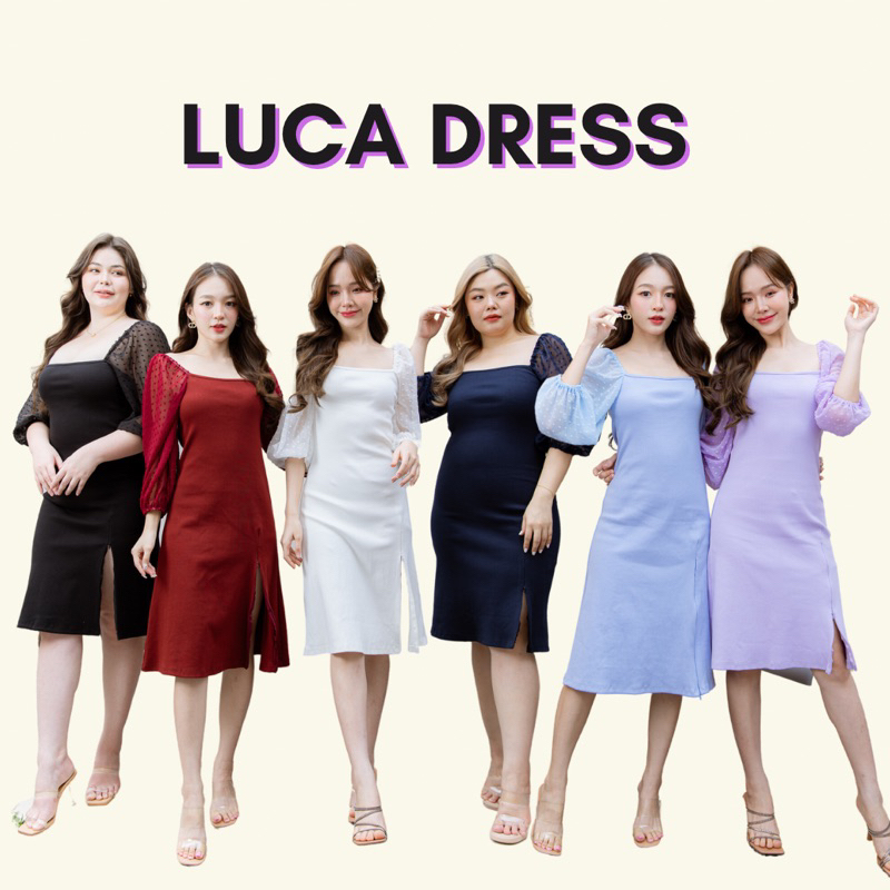 [เหลือ 6xx.- เก็บโค้ด "ร้านโค้ดคุ้ม ลด30%"] Basicnotbasics - Luca dress พร้อมส่ง knitting เดรสเจ้าหญิง แขนพอง