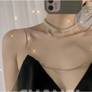 choker chanel สวยตาแตก งานเทียบแท้ มีน้ำหนัก เหมือนของแท้ อุปกรณ์ครบพร้อมกล่อง และ ถุงกระดาษ