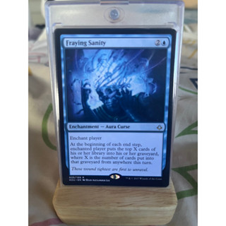 การ์ด MTG Fraying Sanity Blue Magic the Gathering EDH รุ่น HOU สภาพ Nm