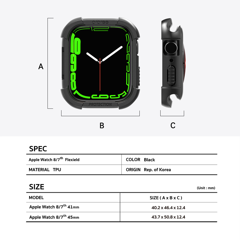 ARAREE เคส Apple Watch 8/7/6/5/4/3/2/1/SE/SE2 (45/44/42mm) รุ่น Flexield ราคา ถูกที่สุด ดีลบีเคเค แกลเลอรีภาพที่ 5
