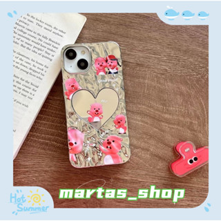 ❤️ส่งของขวัญ❤️ เคสไอโฟน 11 12 13 14 Pro Max รูปหัวใจ พื้นผิวกระจก ความนิยม การ์ตูน ฤดูร้อน Case for iPhone สาวน่ารักหัวใ