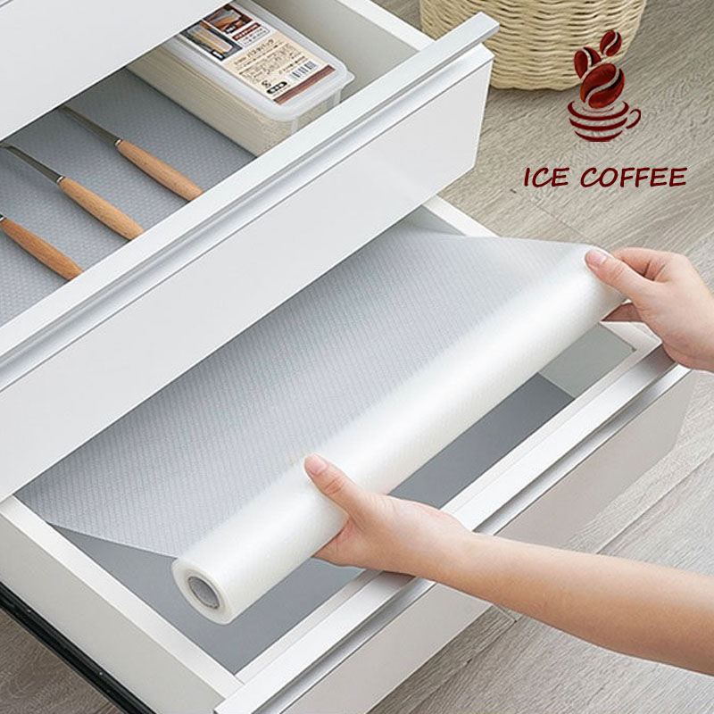 ICE COFFEE แผ่นปูรองลิ้นชัก แผ่นรองตู้ แผ่นกันน้ำกันเปื้อน