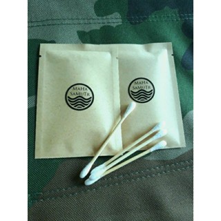 สำลีก้านไม้ eco cotton bud บรรจุซอง 4 ก้าน