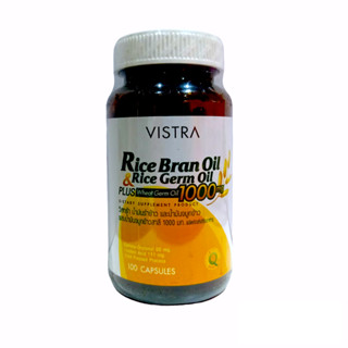 VISTRA Rice Bran Oil &amp;Rice Germ Oil Plus1000mg  วิสทร้า น้ำมันรำข้าว และน้ำมันจมูกข้าว ผสมน้ำมันจมูกข้าวสาลี